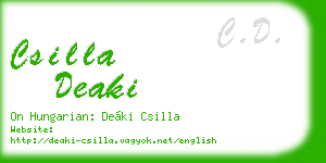 csilla deaki business card